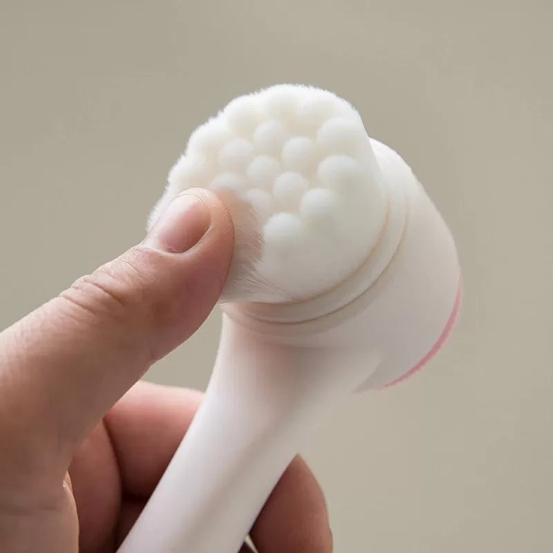 3D Double Side Silicone Facial Cleansing Brush