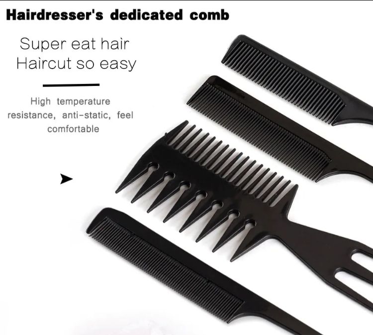 10-Piece Hair Comb Set with Beard Shaper