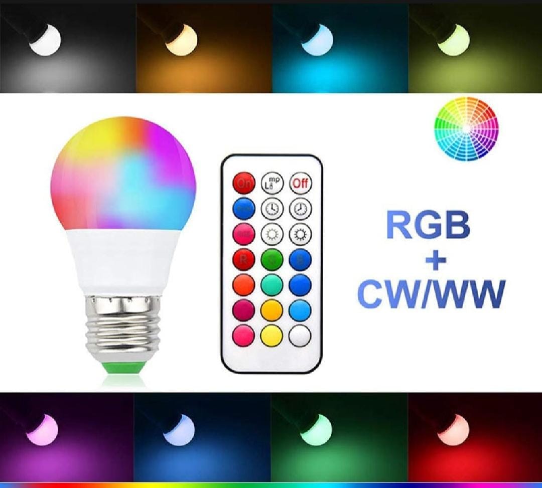 LED RGB Bulb with Remote Control – Color Changing Light