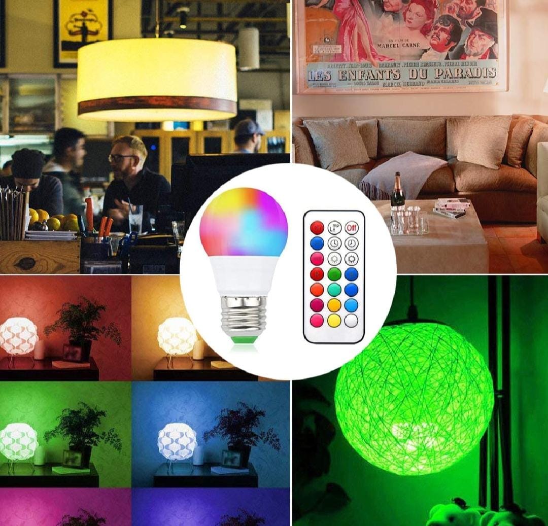 LED RGB Bulb with Remote Control – Color Changing Light