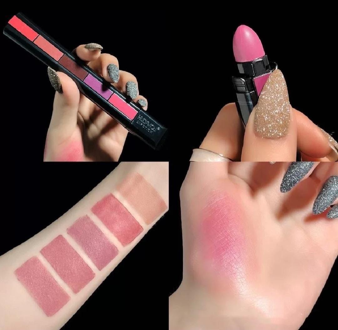 5 in 1 Lipstick – Multi-Shade Lip Color Stick