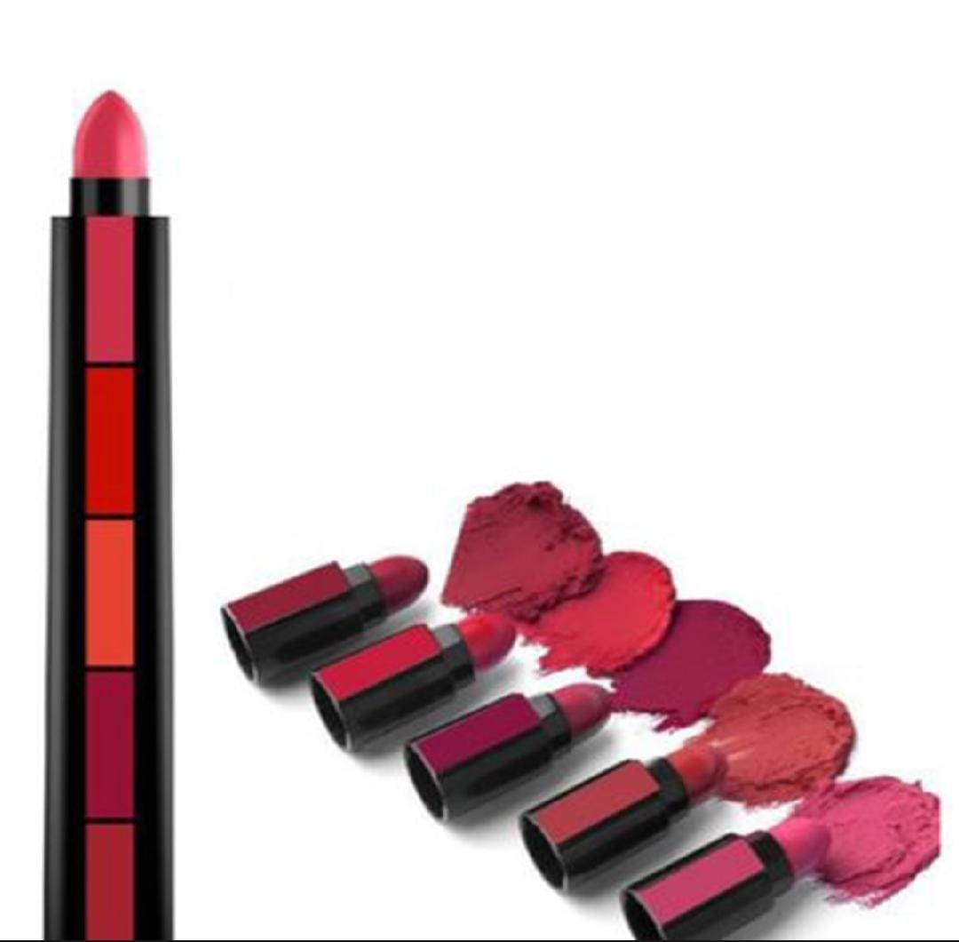5 in 1 Lipstick – Multi-Shade Lip Color Stick