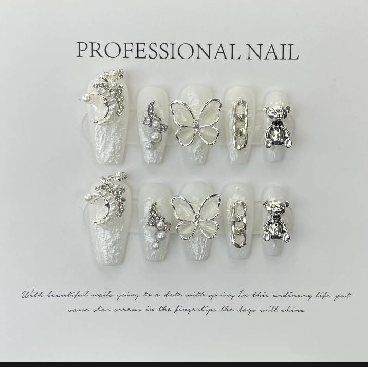 Lavish 12-Piece Artificial Nail Set – Elegant & Ready-to-Wear Nails