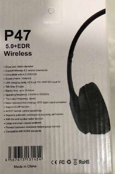 P47 Foldable Bluetooth Headphones