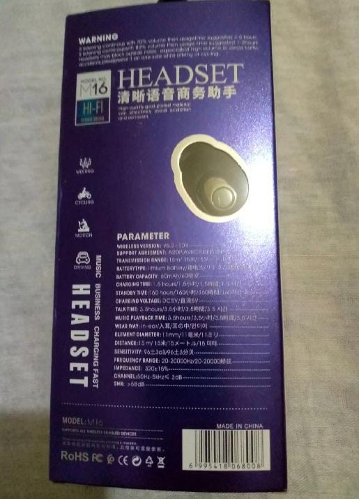 Wireless Bluetooth Headset