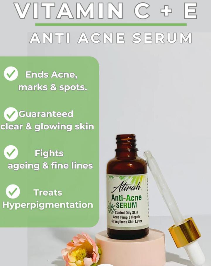 Anti Acne & Glowing Serum – Vitamin C + E