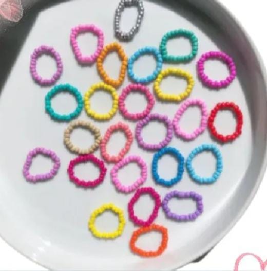 Hand Made Spiral Coil Hair Ties – Colorful Set