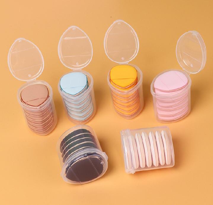 Colorful Makeup Puff Set – 6 Pcs with Box