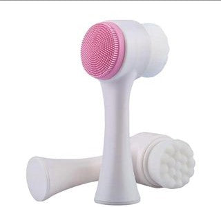 3D Double Side Silicone Facial Cleansing Brush