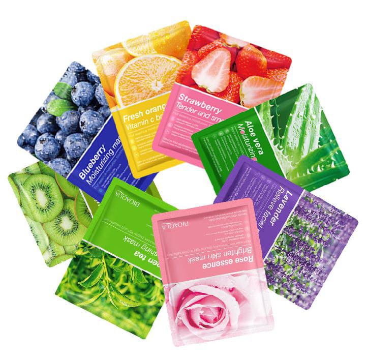 QUA Sheet Mask Set – 6 Hydrating & Brightening Masks