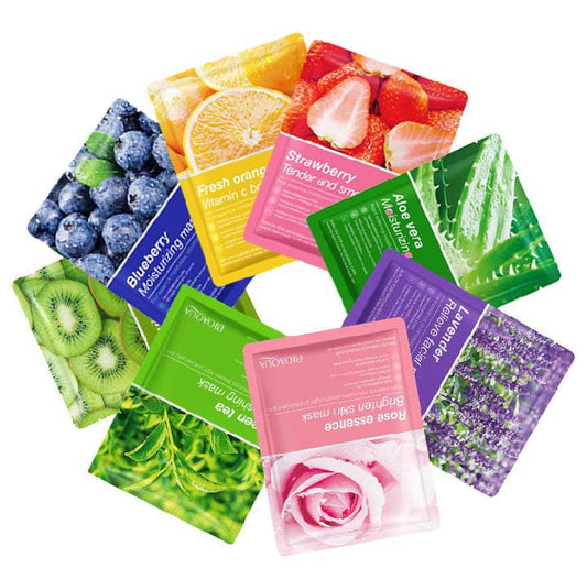 QUA Sheet Mask Set – 6 Hydrating & Brightening Masks