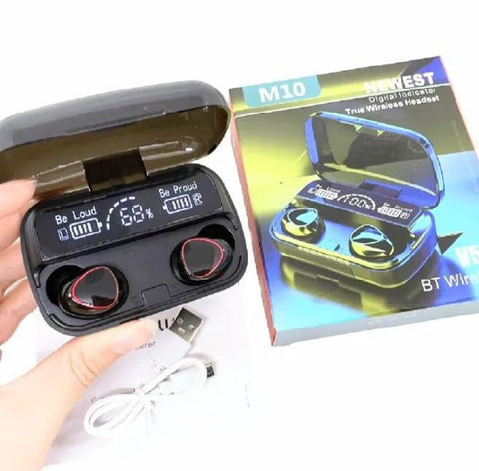 M10 Bluetooth 5.1 Earbuds with Charging Case