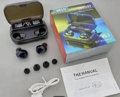 M10 Bluetooth 5.1 Earbuds with Charging Case