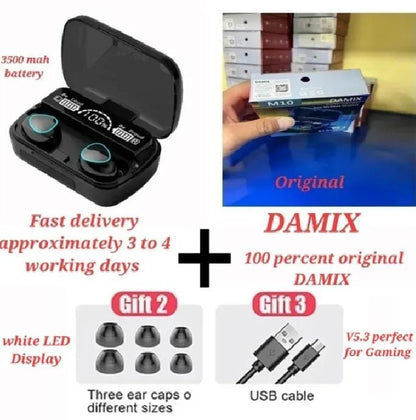 M10 Bluetooth 5.1 Earbuds with Charging Case