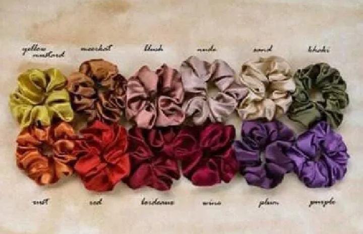 12-Piece Satin Scrunchie Set – Assorted Elegant Colors