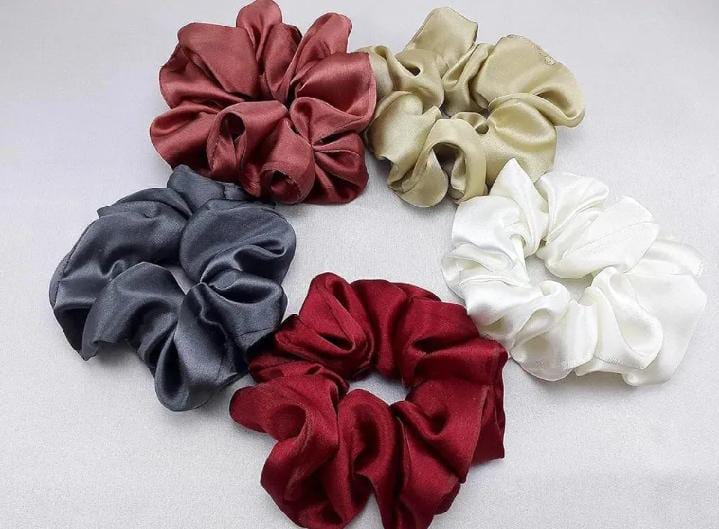 12-Piece Satin Scrunchie Set – Assorted Elegant Colors