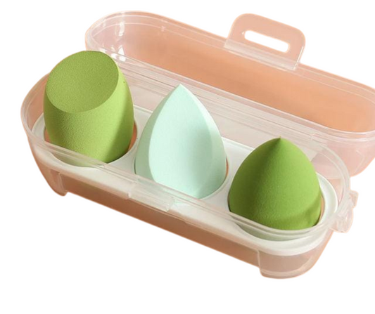3 in 1 Puff Box – Soft Beauty Blender Set with Case