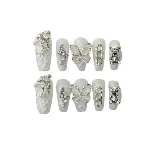 Lavish 12-Piece Artificial Nail Set – Elegant & Ready-to-Wear Nails