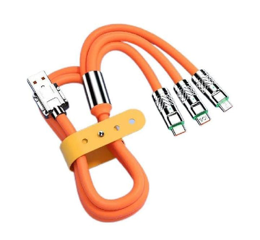 3-in-1 Charging Cable – Type-C, iPhone, Micro USB Support