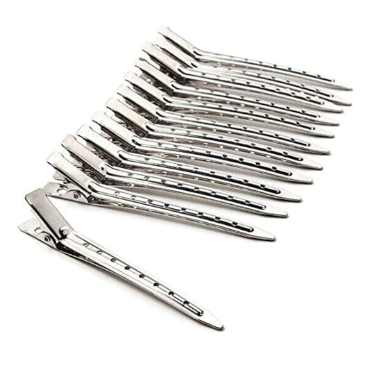 Hair Clips Silver Steel (12PCS)