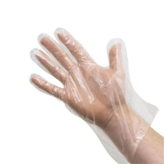 Disposable Polythene Plastic Glove Free Size 100pcs